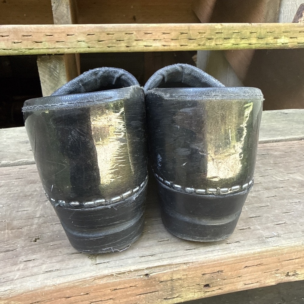 Sanita The Original Danish Clogs Work Nurse Women's Black Patent Size 40 - Picture 4 of 10